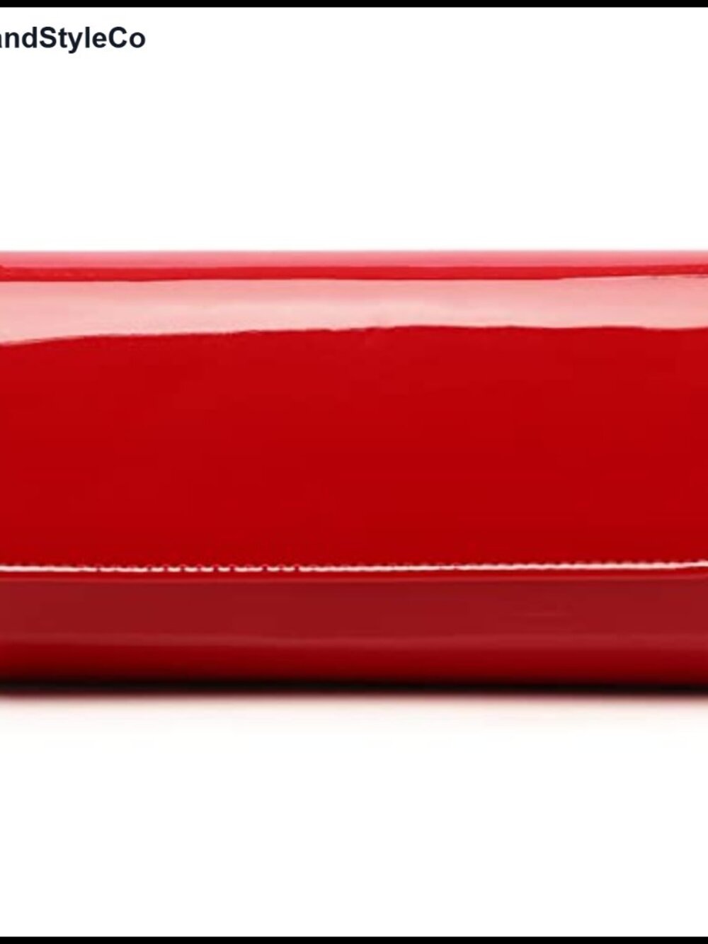 Patent Leather Envelope Clutch with Detachable Chain Evening Handbag